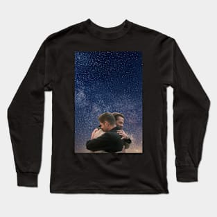 sam and dean last hug scene in heaven with stars supernatural finale Long Sleeve T-Shirt